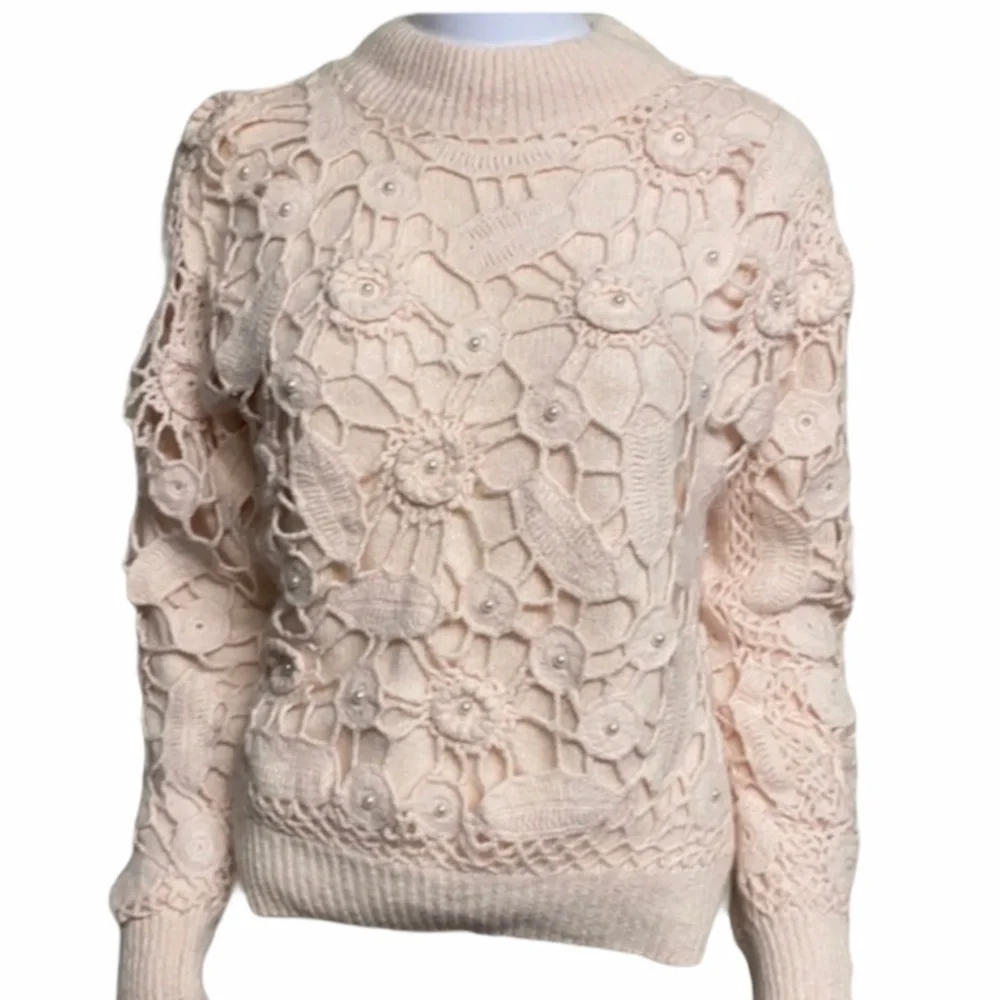Gantos Vintage Silk Angora L-Wool Lt. Pink Sweater - Picture 1 of 12